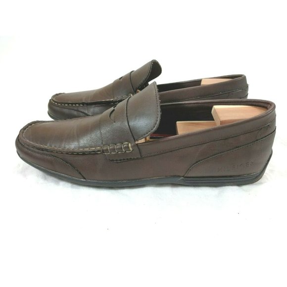Tommy Hilfiger Brown Penny Moc Toe Loafer 10.5 - Picture 2 of 9